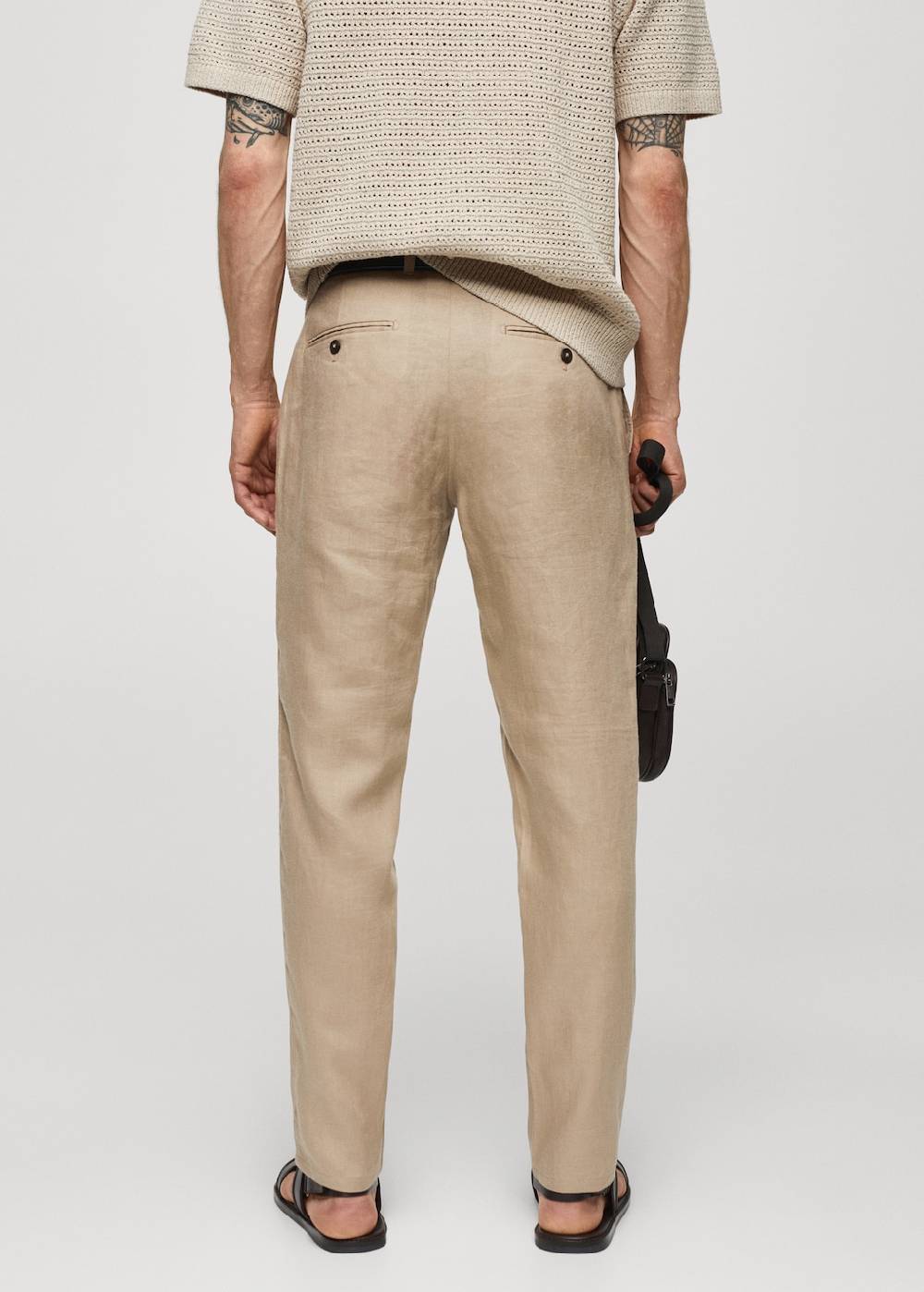 Mango Slim Fit-Hose aus 100 % Leinen Heißer Verkauf