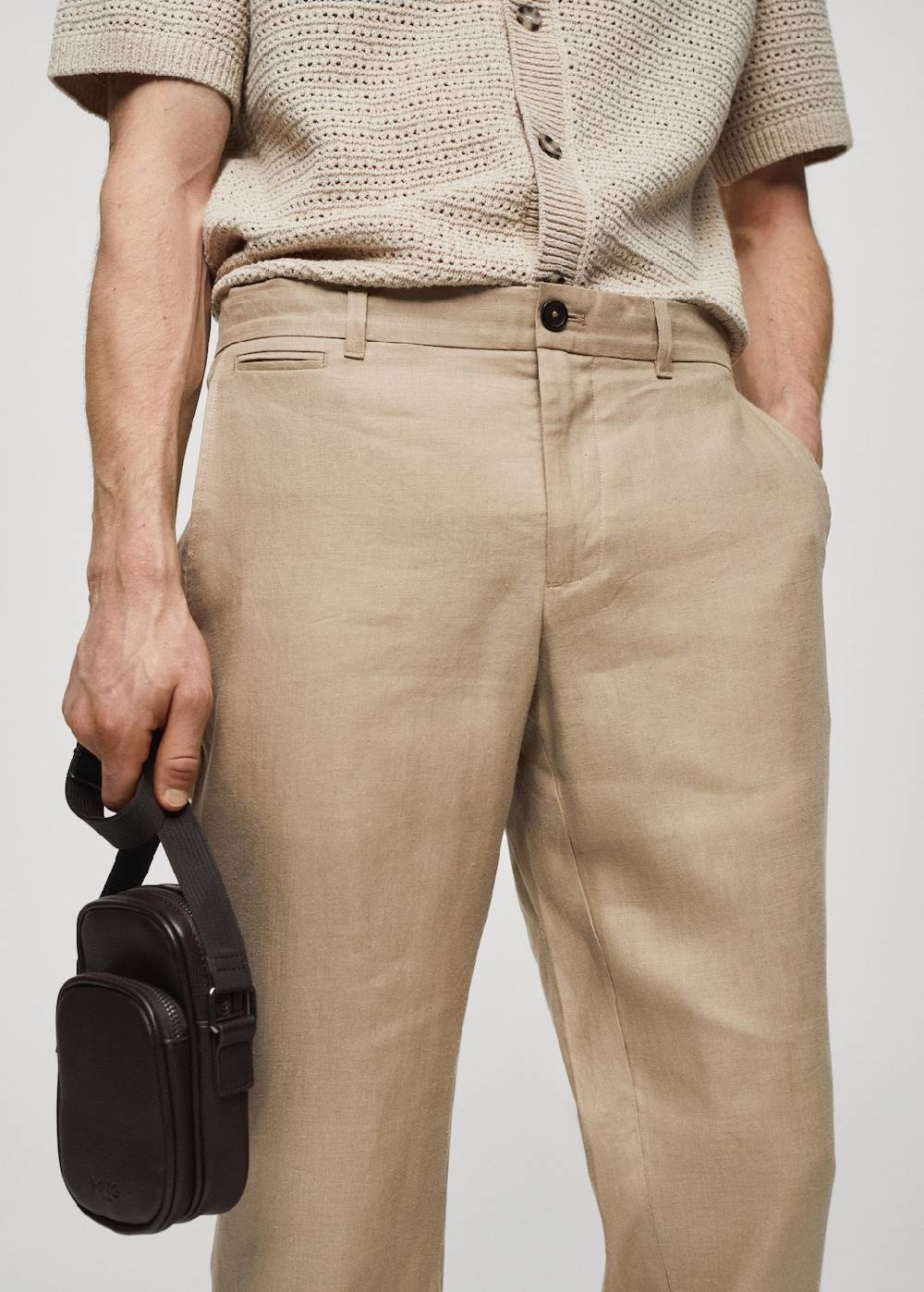 Mango Slim Fit-Hose aus 100 % Leinen Heißer Verkauf