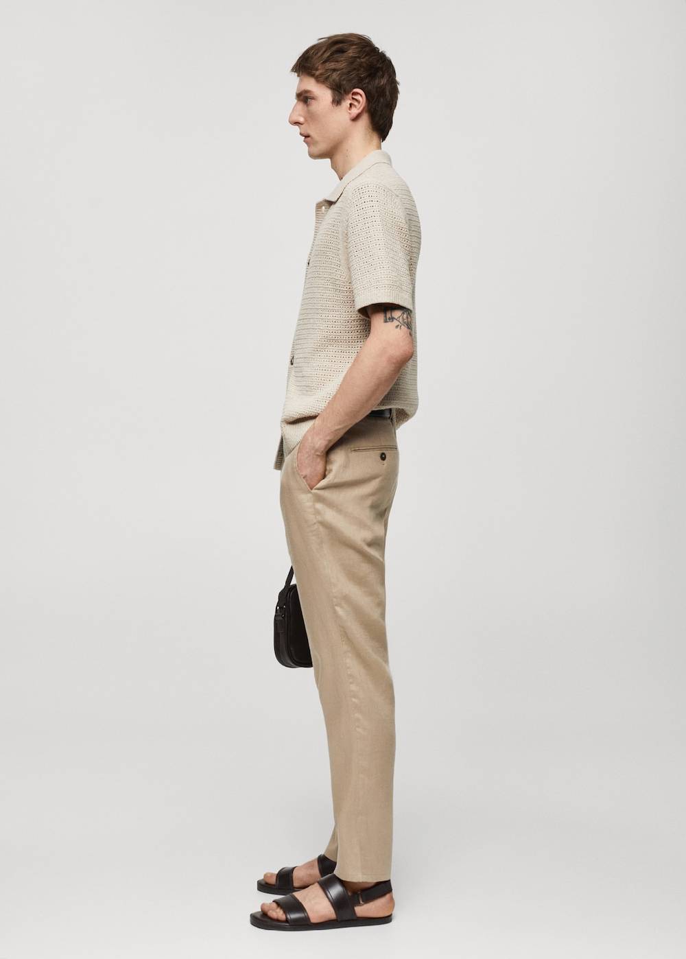 Mango Slim Fit-Hose aus 100 % Leinen Heißer Verkauf