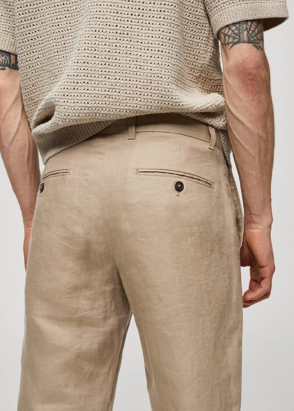 Mango Slim Fit-Hose aus 100 % Leinen Heißer Verkauf