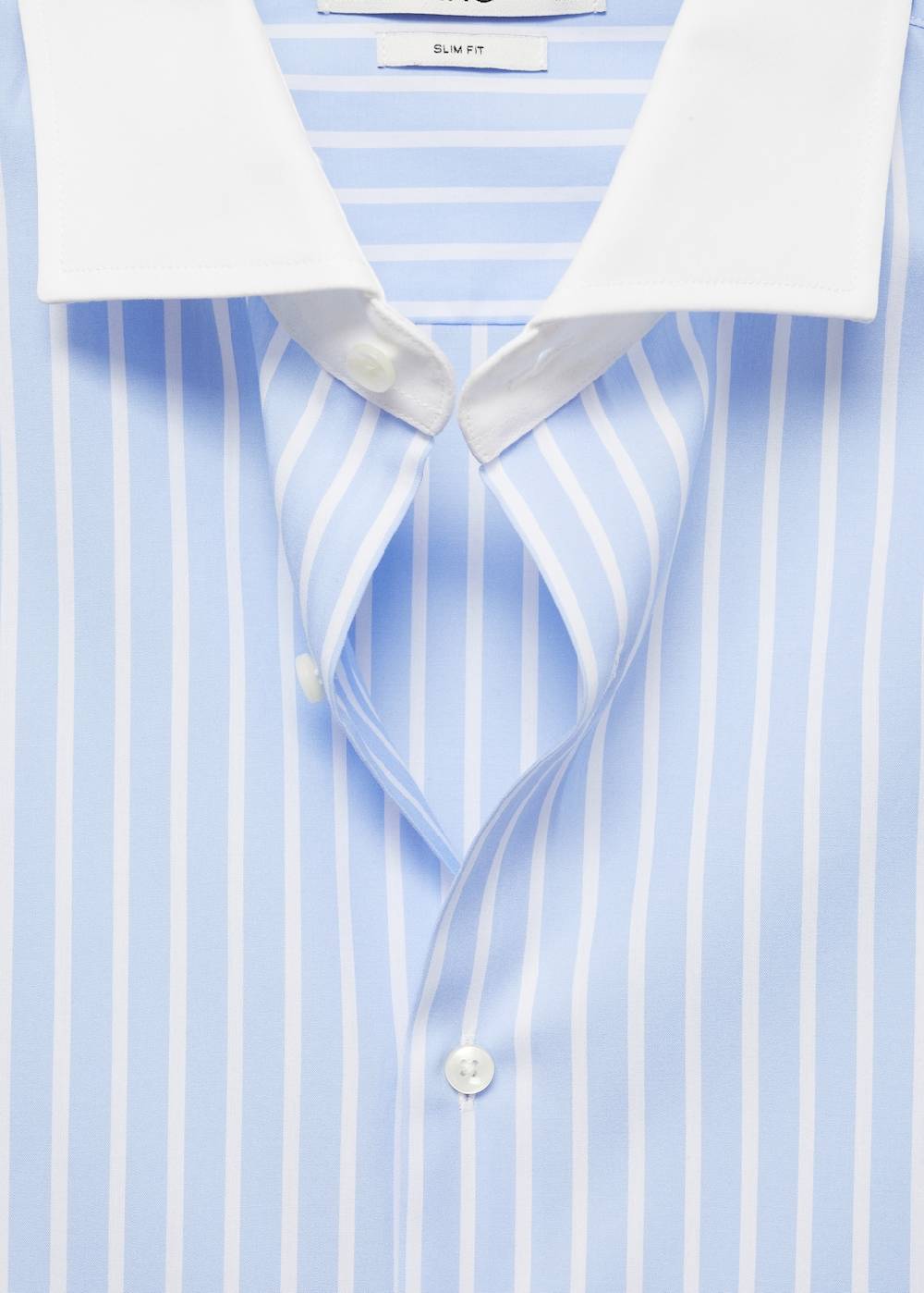 Mango Gestreiftes Slim-Fit-Anzughemd Top Angebot