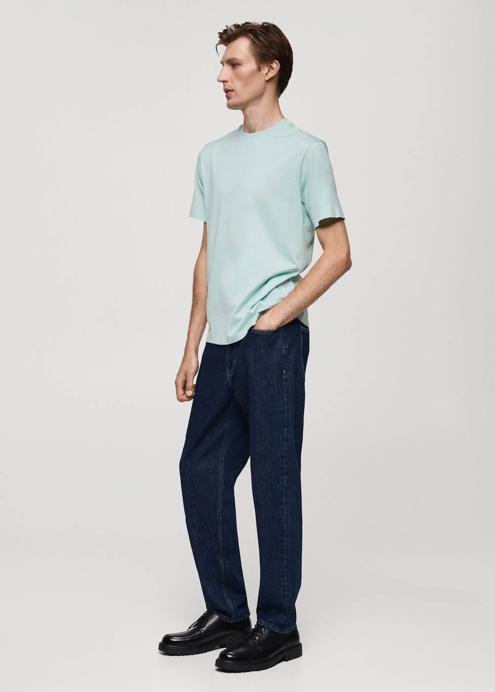 Mango Slim-Fit-T-Shirt aus 100 % Baumwolle Neueste Mode