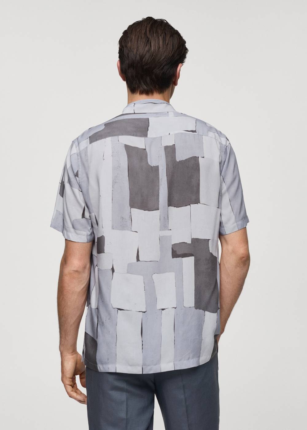 Mango Fließendes Regular Fit-Hemd mit Motiv VIP-Rabatte