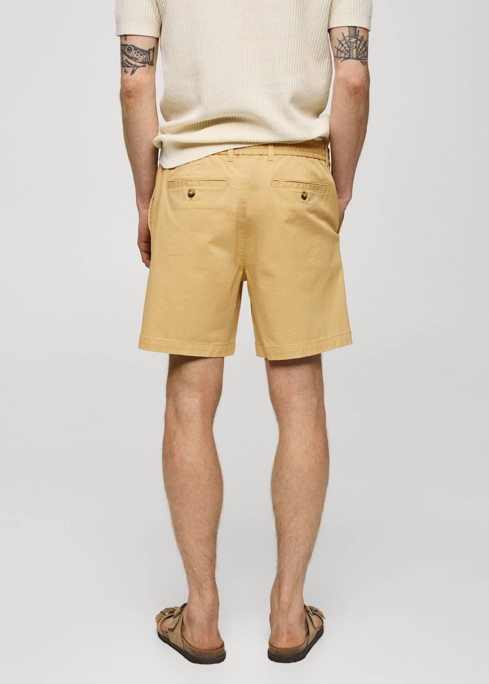 Mango Baumwoll-Bermudashorts mit Kordelzug Tiefpreis