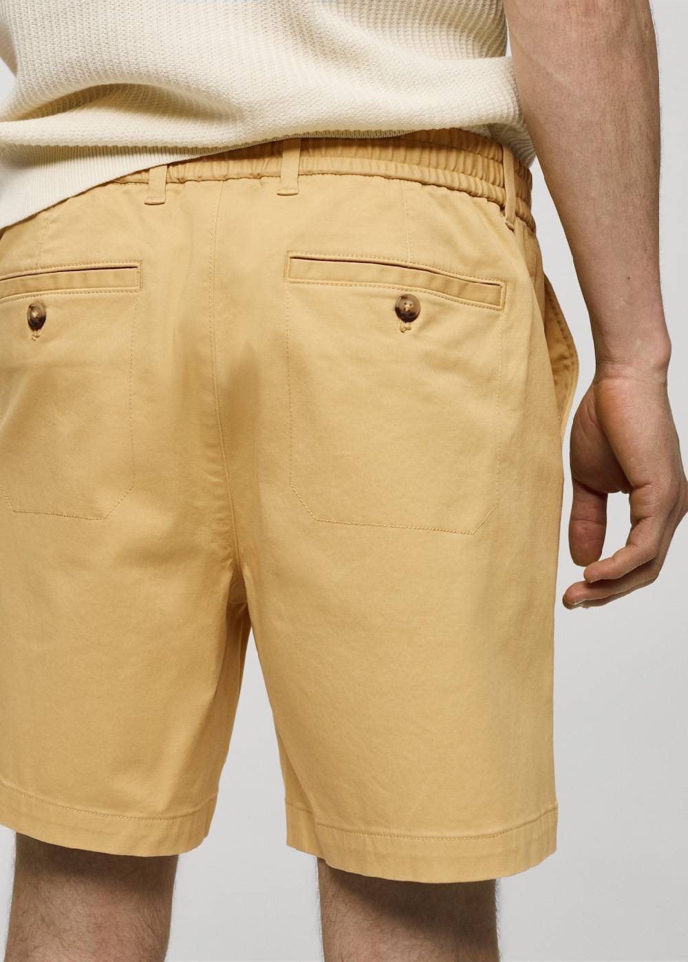 Mango Baumwoll-Bermudashorts mit Kordelzug Tiefpreis