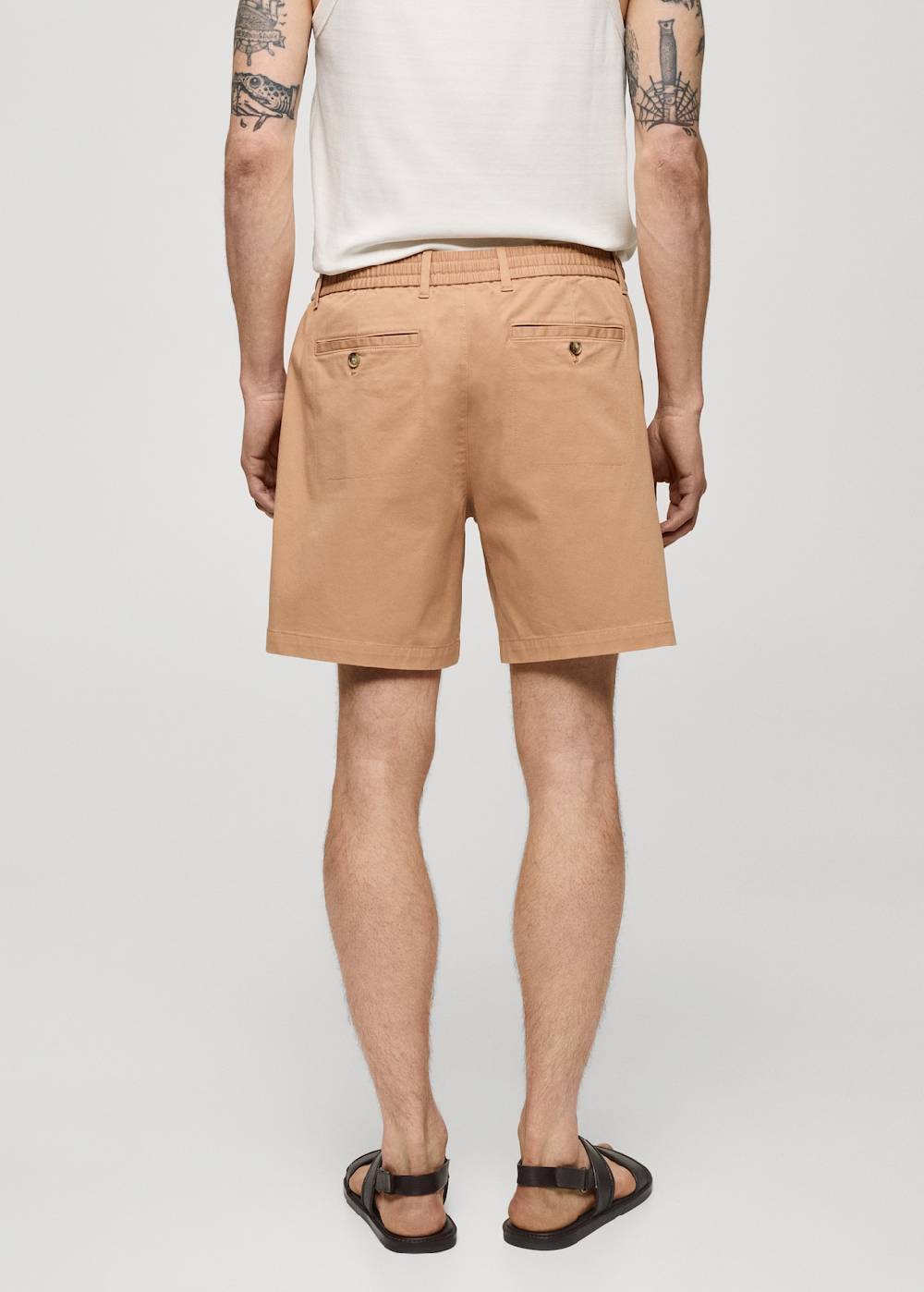 Mango Baumwoll-Bermudashorts mit Kordelzug Super Sparpreis