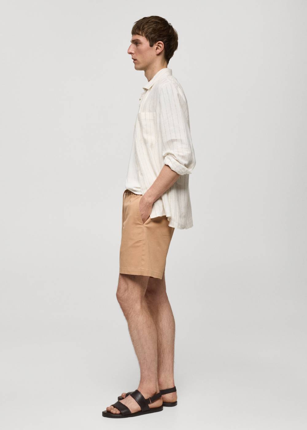 Mango Baumwoll-Bermudashorts mit Kordelzug Super Sparpreis