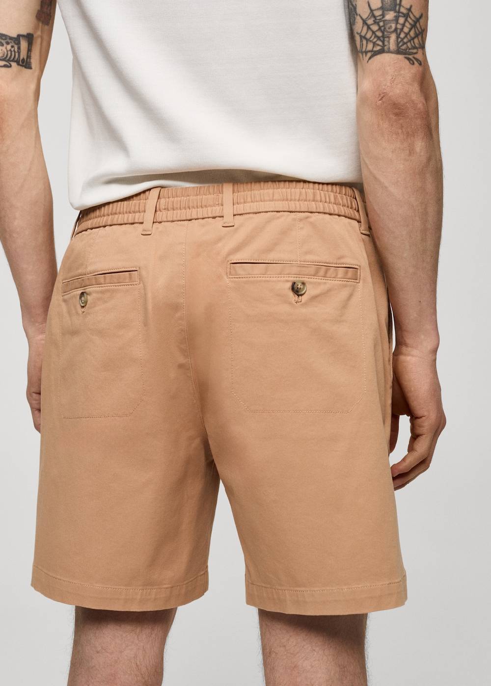 Mango Baumwoll-Bermudashorts mit Kordelzug Super Sparpreis
