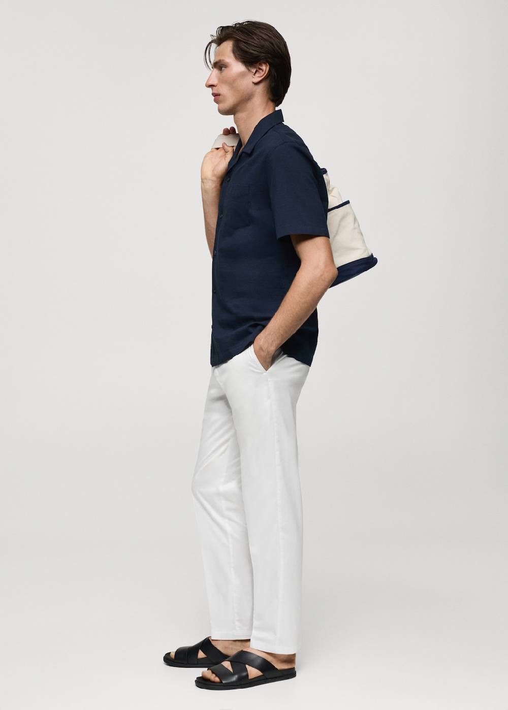 Mango Regular-Fit-Hemd aus 100 % Seersucker-Baumwolle Neueste Stile