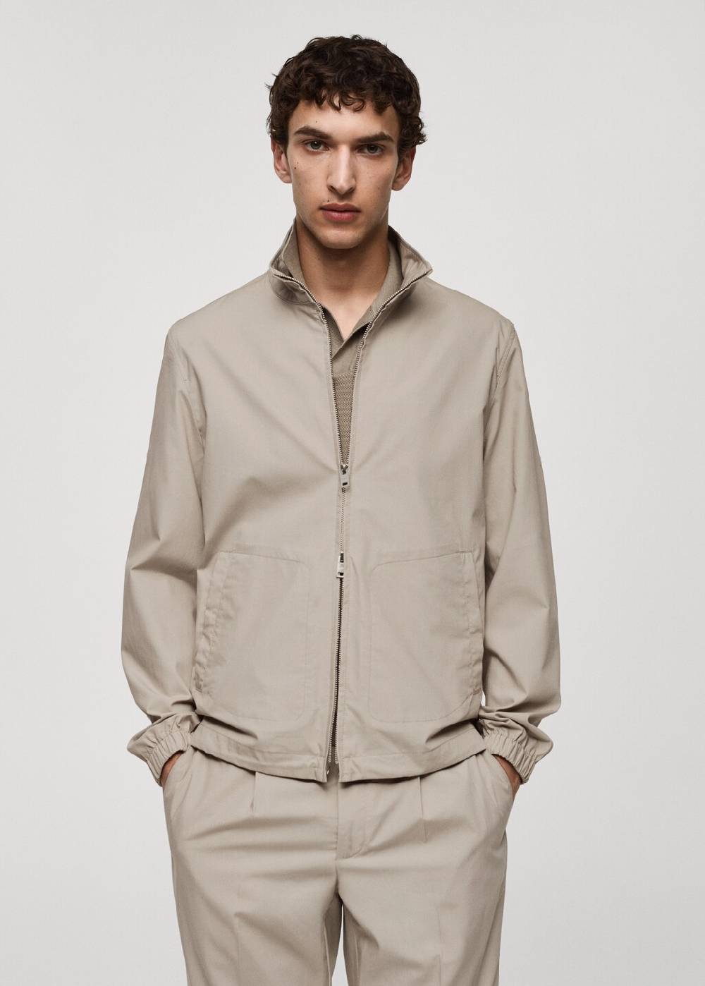 Mango Lyocell-Jacke mit Reißverschluss Letzte 2 Tage