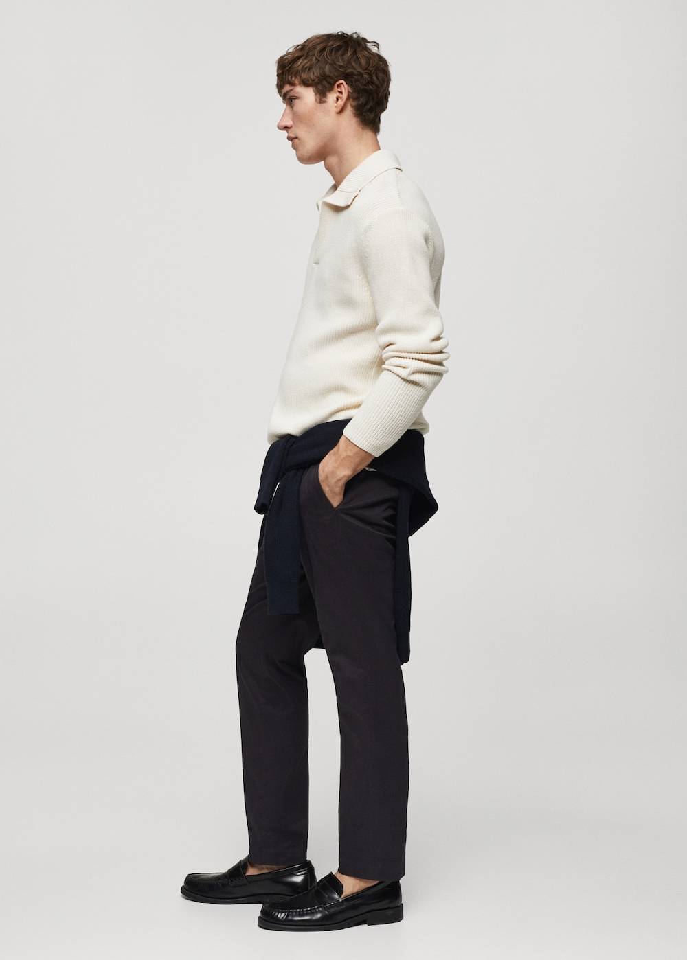 Mango Slim Fit-Bundfaltenhose aus Baumwolle Zeitbegrenzte Promotion