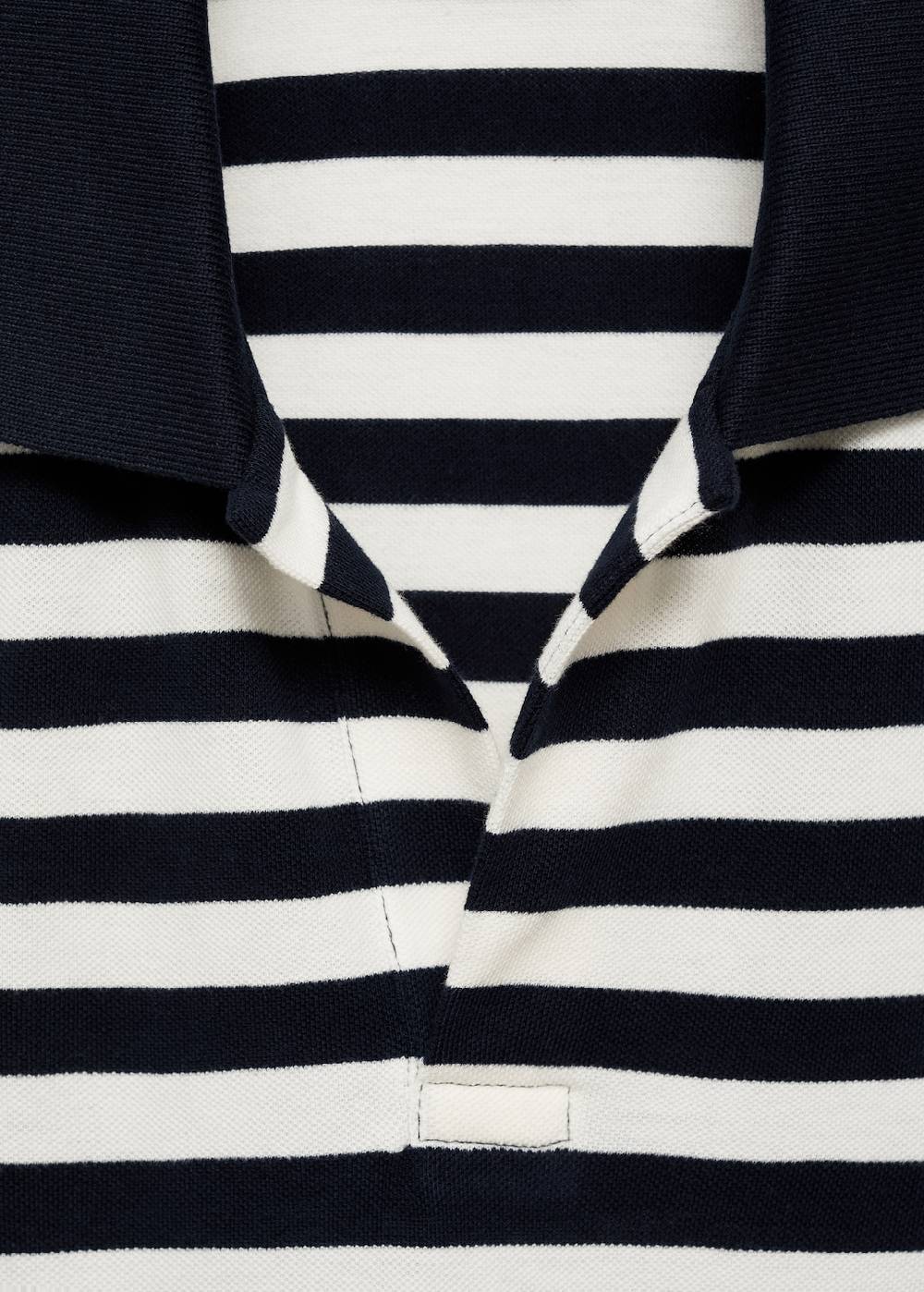 Mango Gestreiftes Regular-Fit-Poloshirt aus Baumwoll-Piqué Bis zu 65% Rabatt