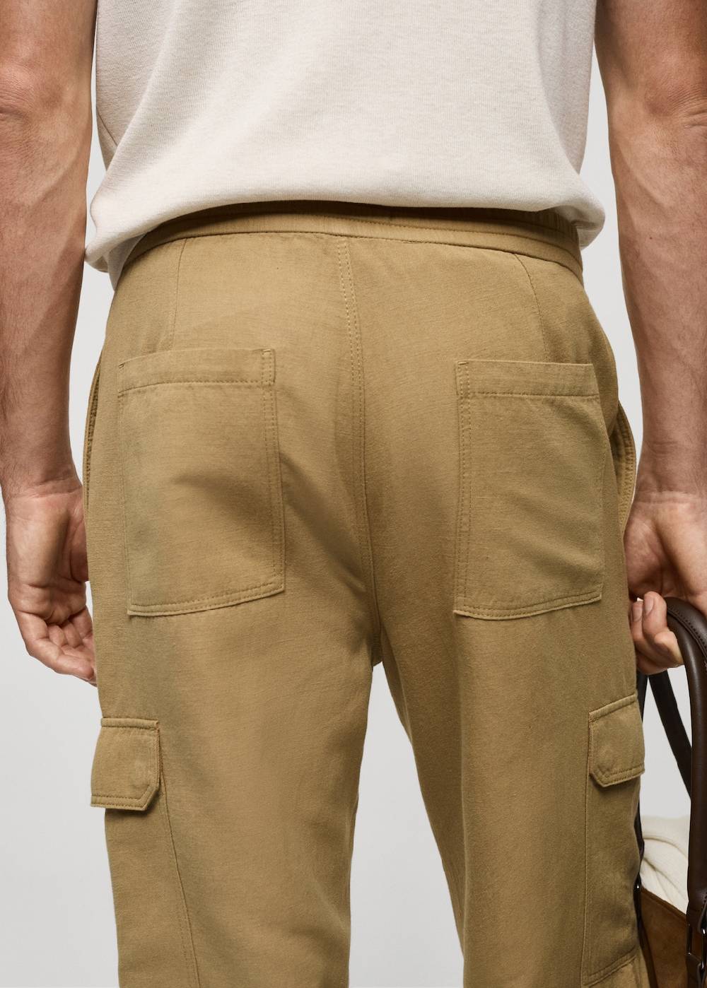 Mango Cargohose aus Baumwolle mit Leinen Super Rabatt