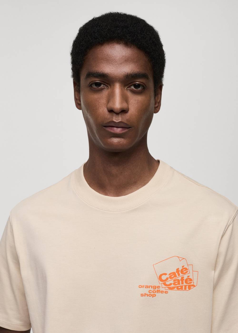 Mango Bedrucktes Baumwoll-T-Shirt Speichern exportieren