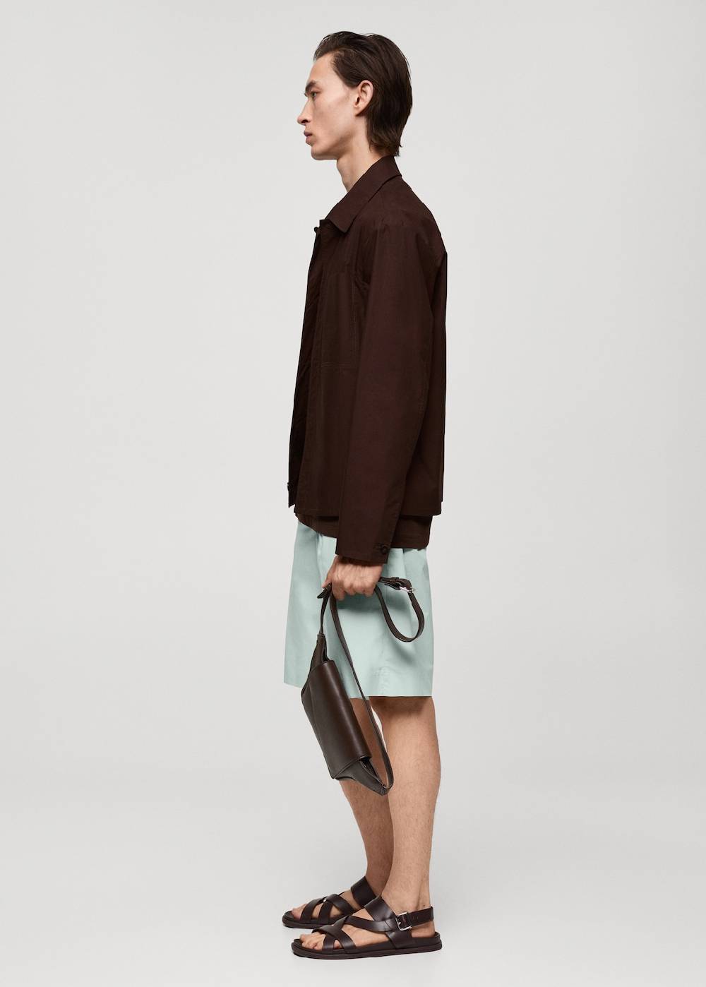 Mango Relaxed Fit-Bermudashorts mit Abnähern Im Verkauf