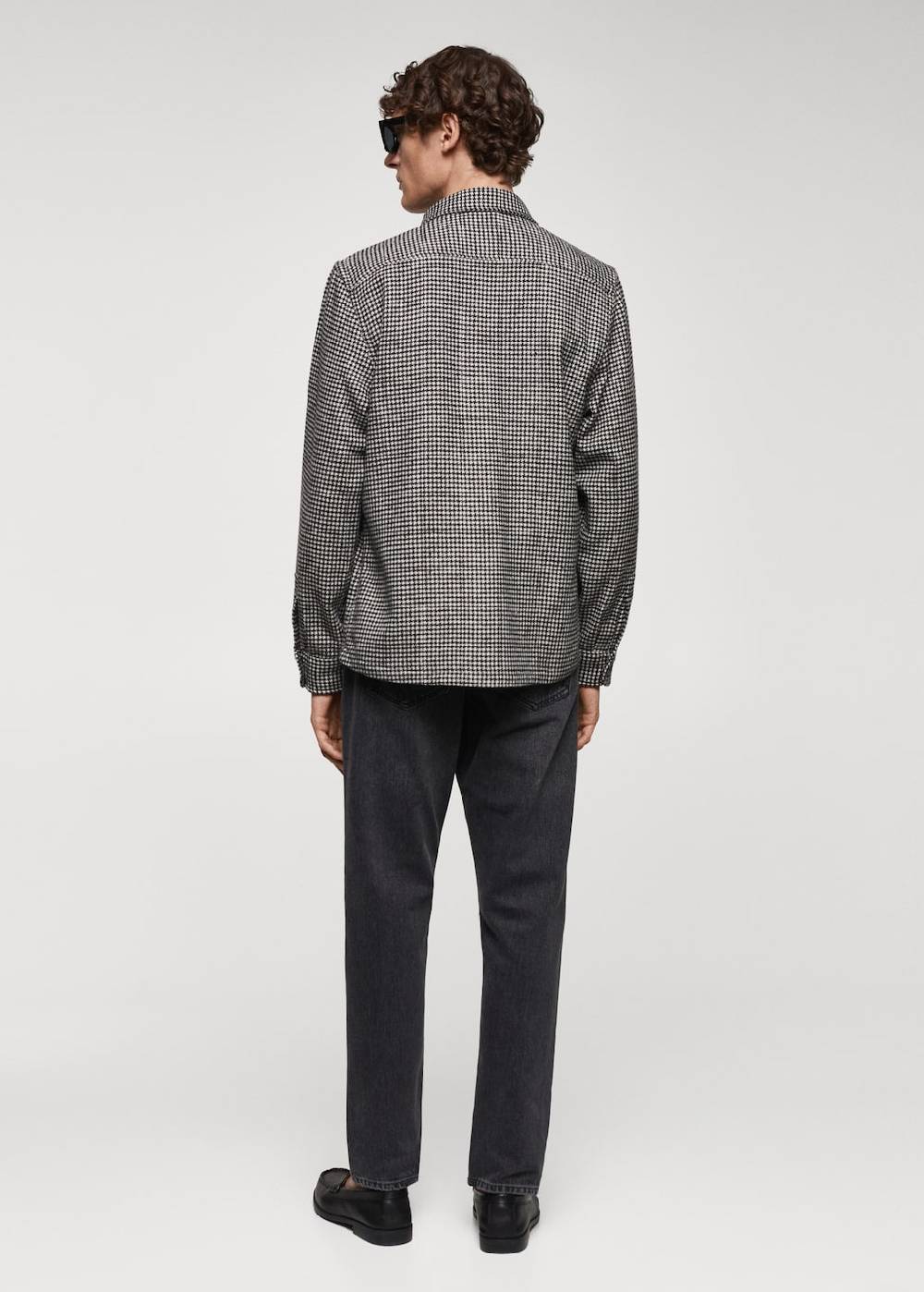 Mango Overshirt mit Hahnentrittmuster zollfrei