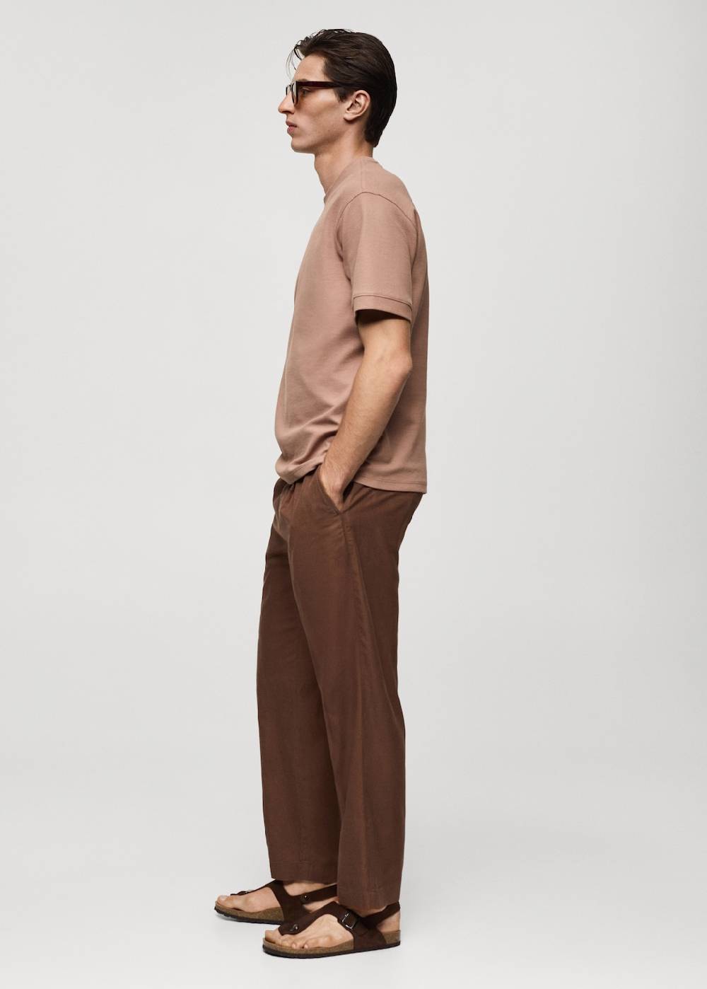 Mango Strukturiertes Regular-Fit-T-Shirt Online