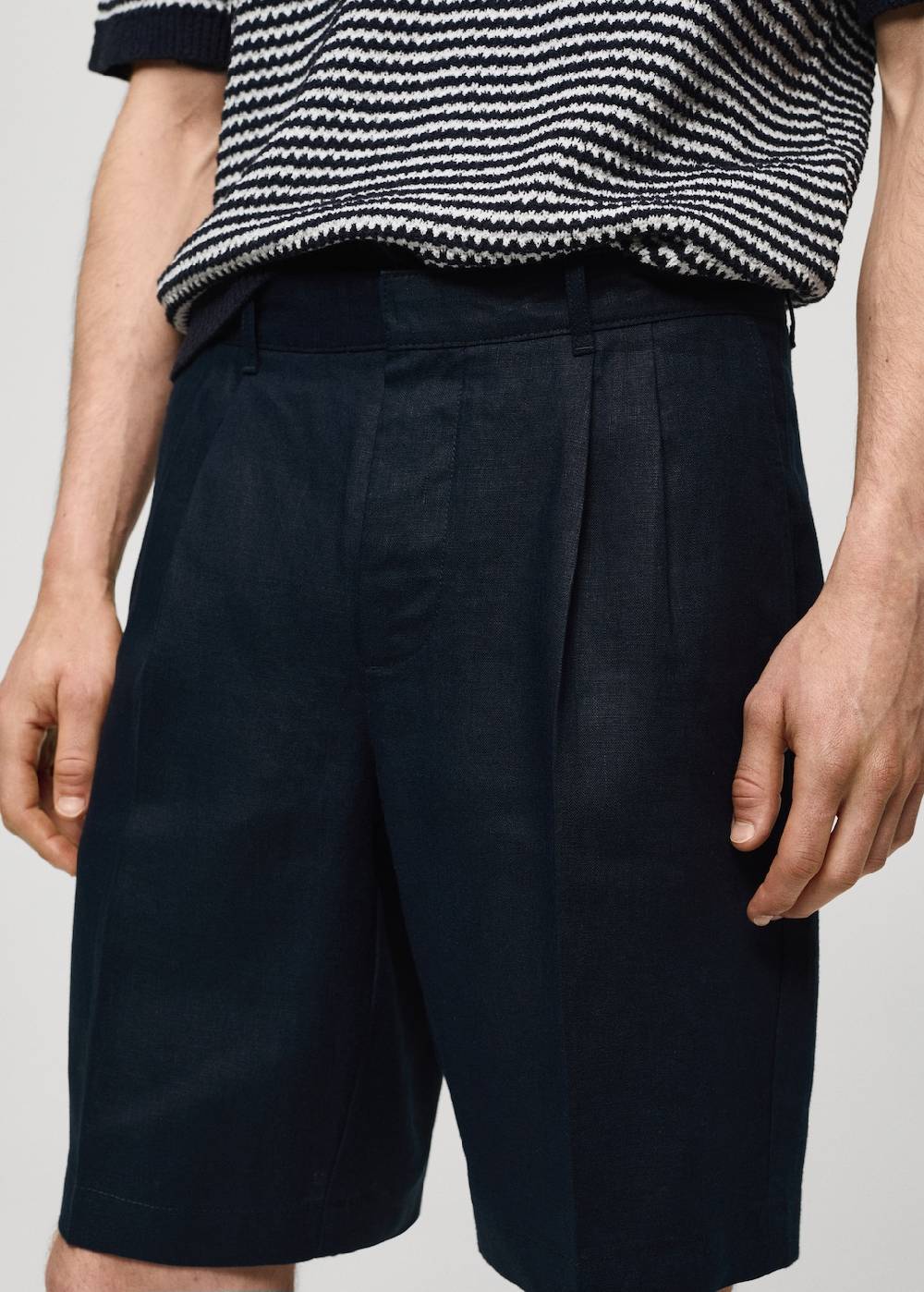 Mango Bundfalten-Bermudashorts aus 100 % Leinen Hotsell