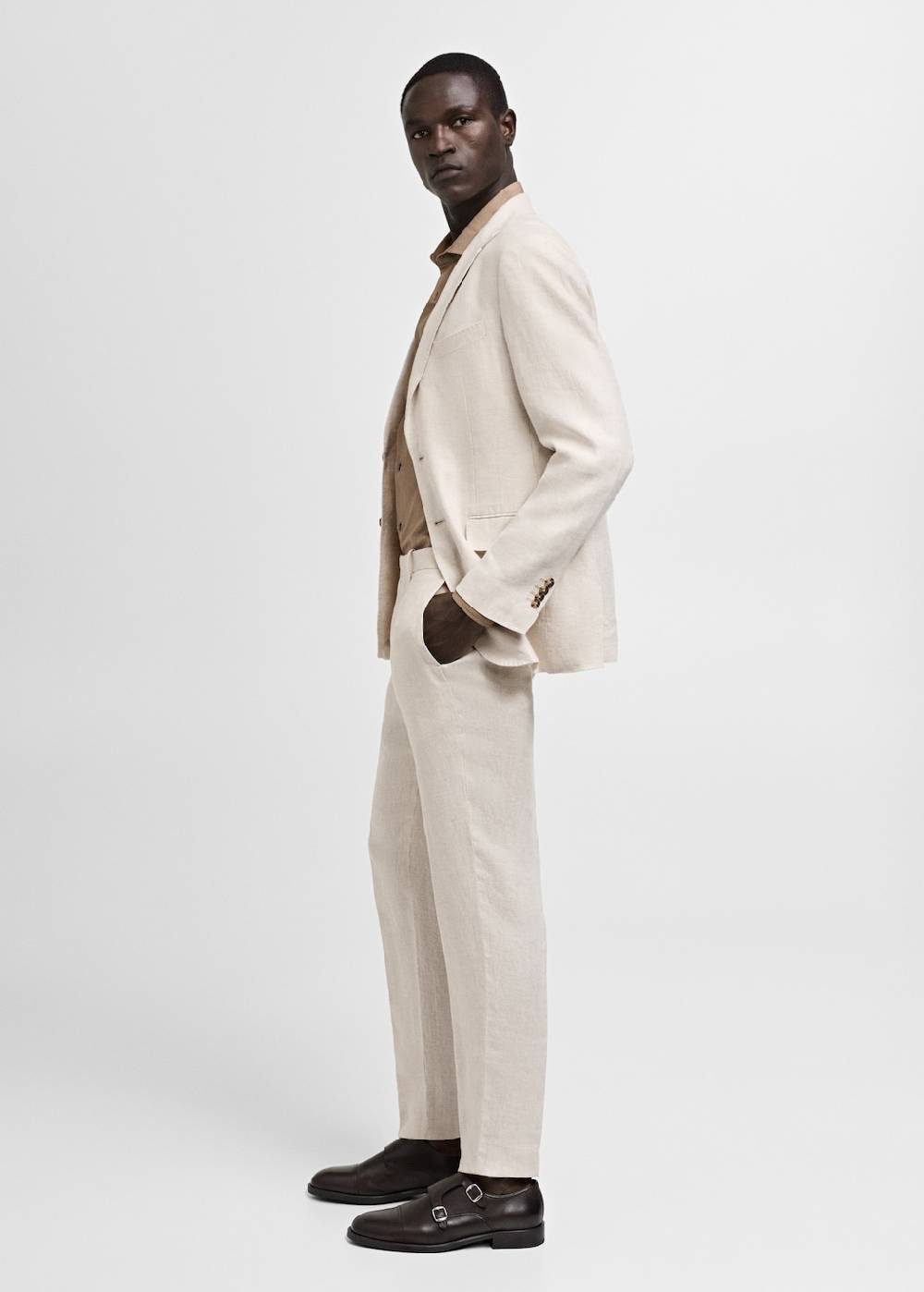 Mango Slim-Fit-Anzughose aus 100 % Leinen Meist gekauft