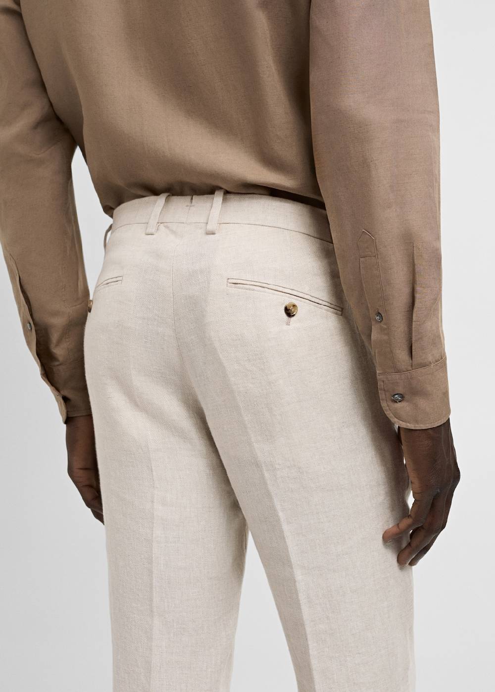 Mango Slim-Fit-Anzughose aus 100 % Leinen Meist gekauft