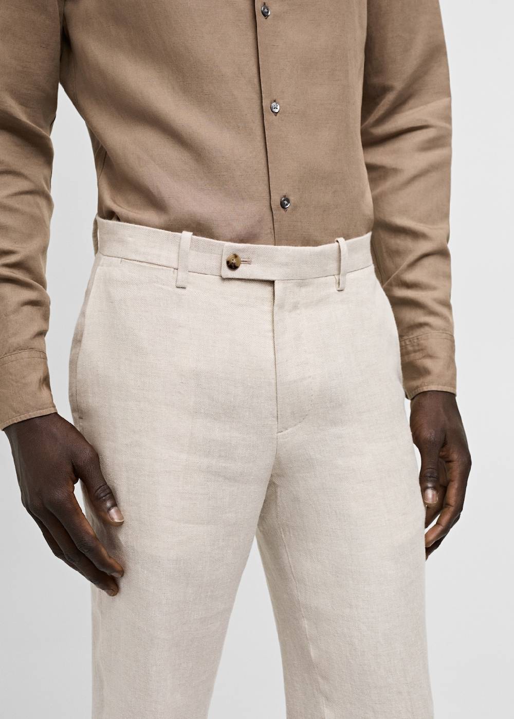 Mango Slim-Fit-Anzughose aus 100 % Leinen Meist gekauft