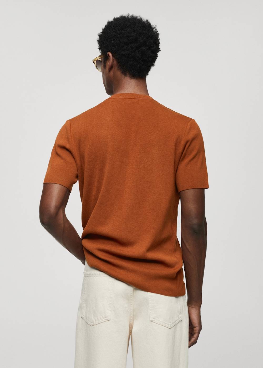 Mango Strick-T-Shirt aus Baumwollgemisch Blitzverkäufe