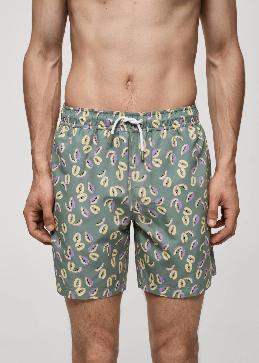 Mango Badeshorts mit Papaya-Print Rabatt
