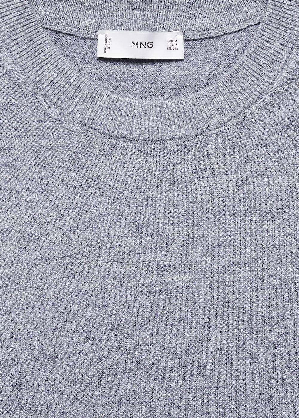 Mango Strukturiertes Strick-T-Shirt aus Baumwolle Black Friday