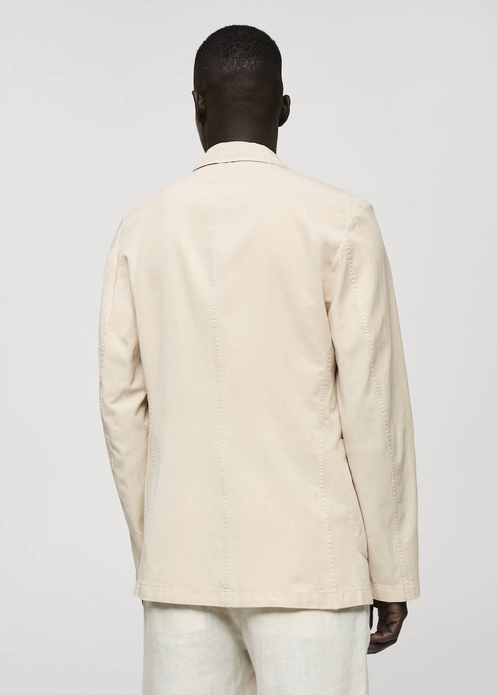 Mango Slim Fit Blazer aus Leinen mit Baumwolle Osterangebot