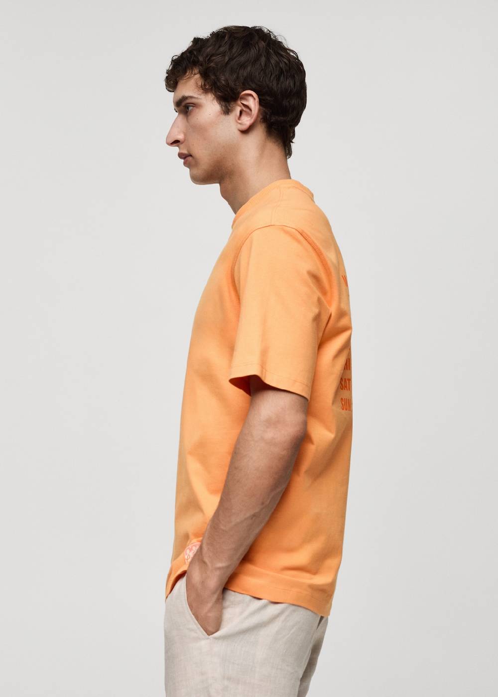Mango Gemustertes T-Shirt aus 100 % Baumwolle Vatertagsangebot