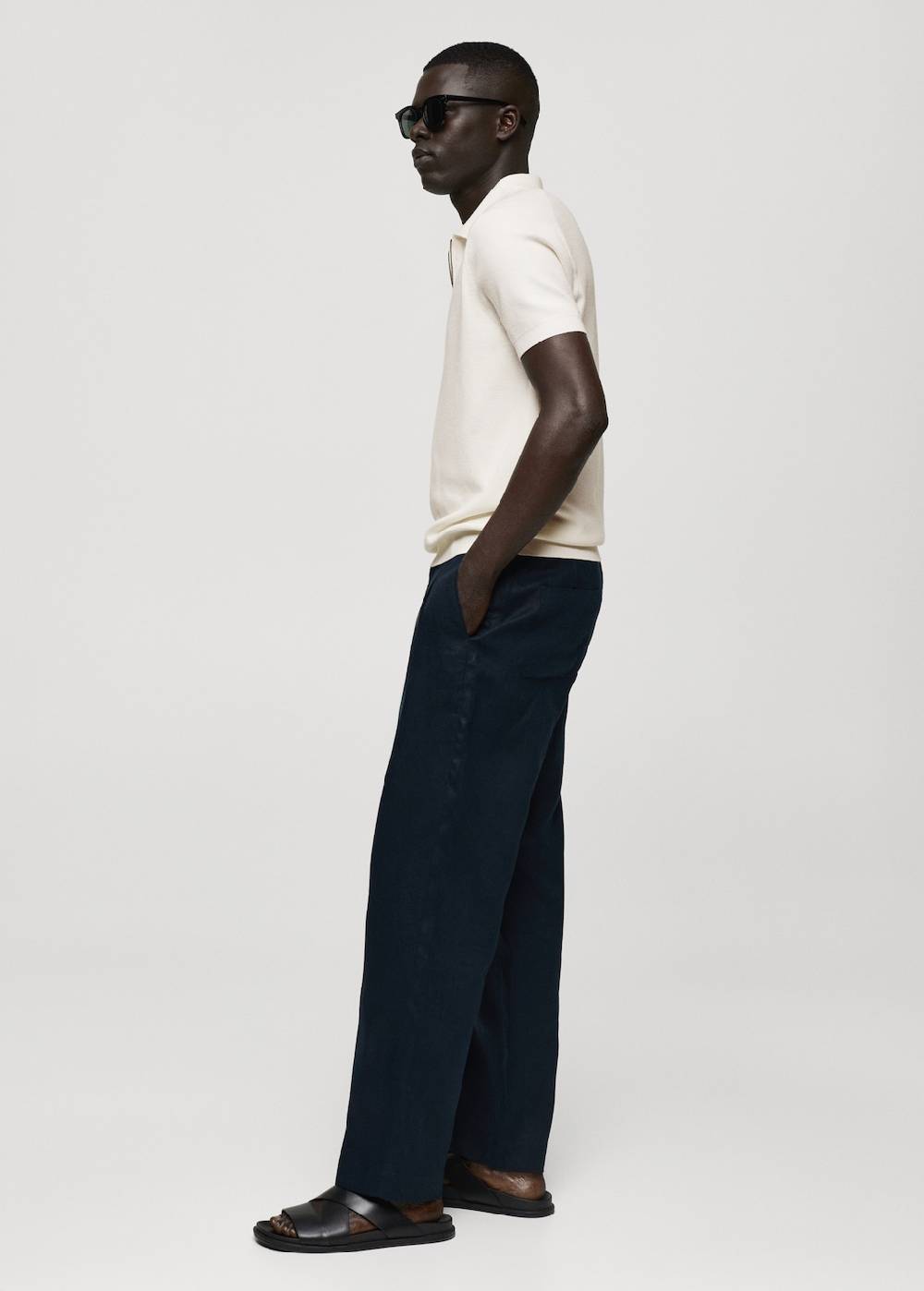 Mango Strick-Poloshirt mit Reißverschluss Lagerräumung