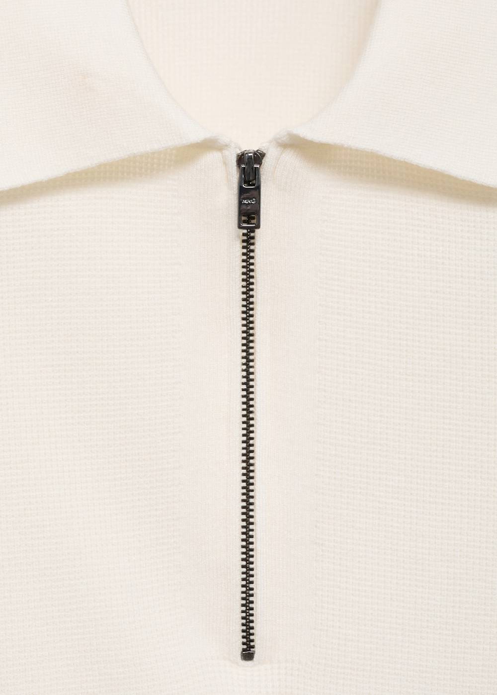 Mango Strick-Poloshirt mit Reißverschluss Lagerräumung