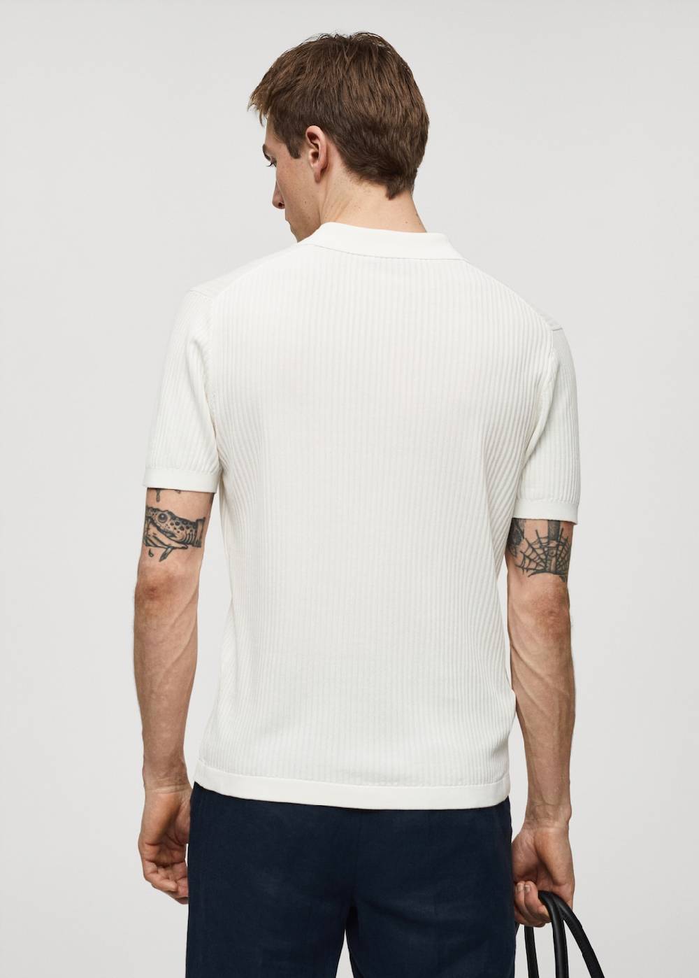 Mango Strick-Poloshirt aus Baumwolle Heißer Verkauf