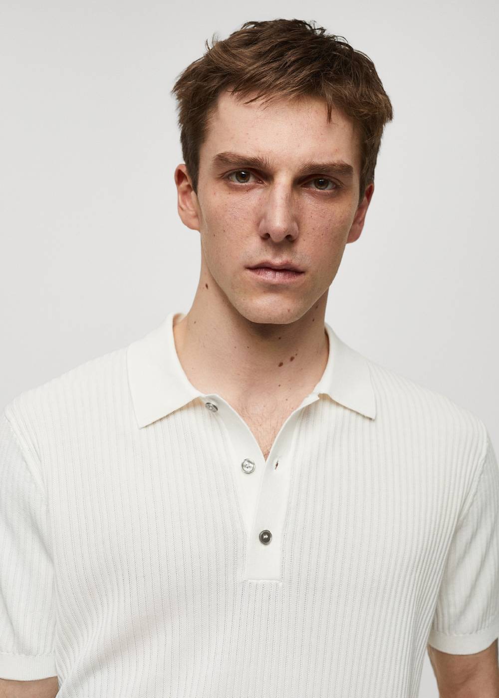 Mango Strick-Poloshirt aus Baumwolle Heißer Verkauf