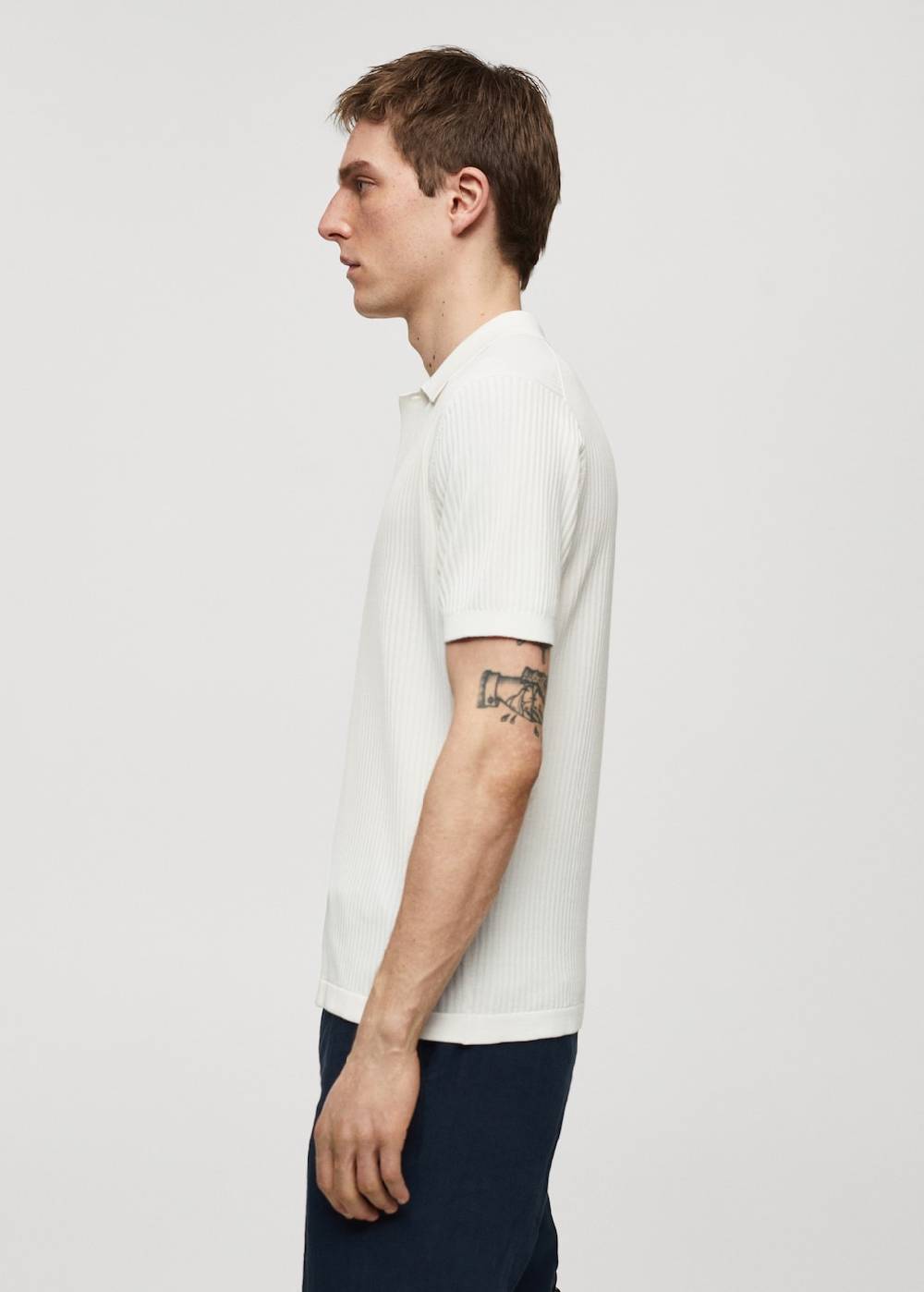 Mango Strick-Poloshirt aus Baumwolle Heißer Verkauf