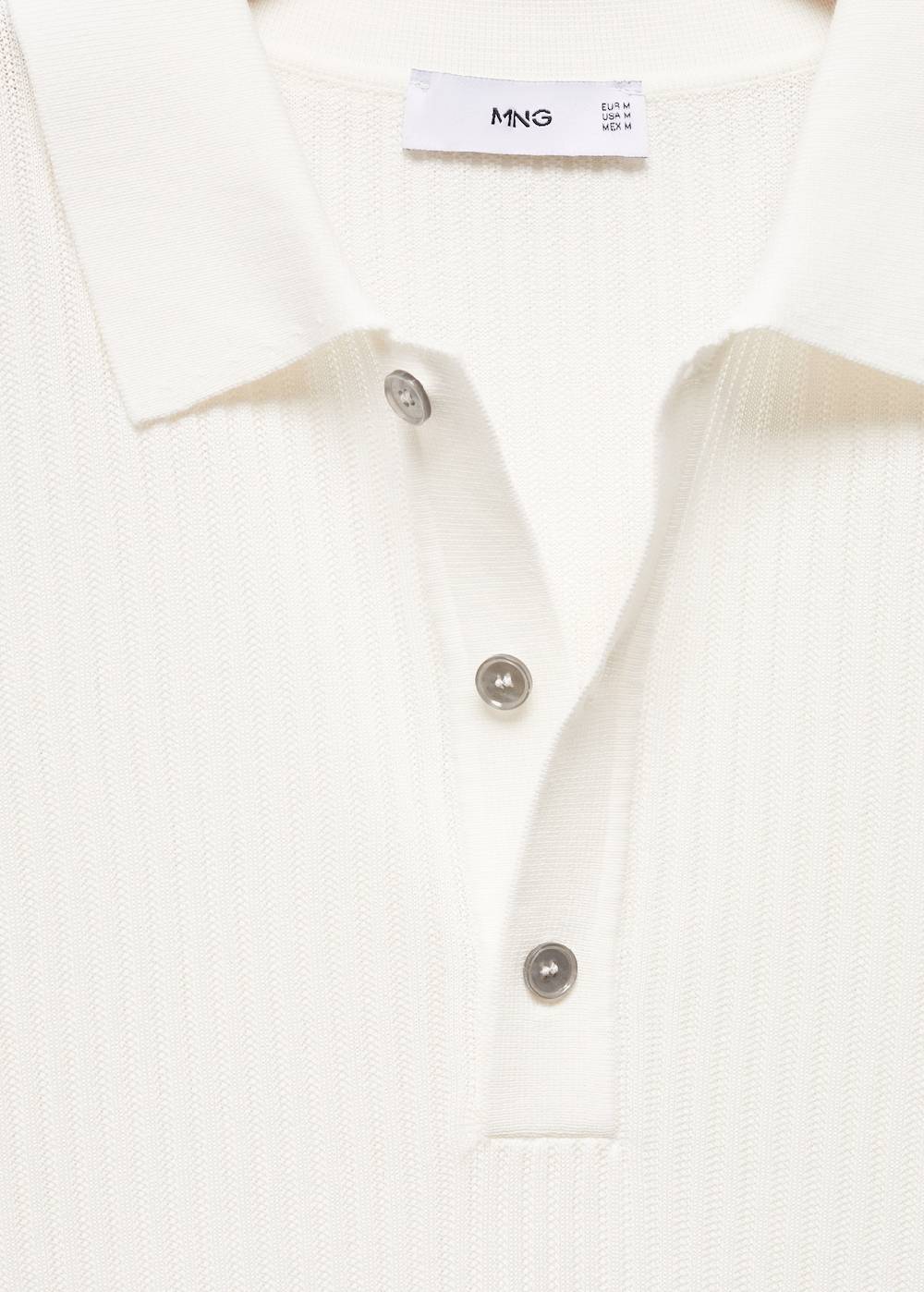 Mango Strick-Poloshirt aus Baumwolle Heißer Verkauf
