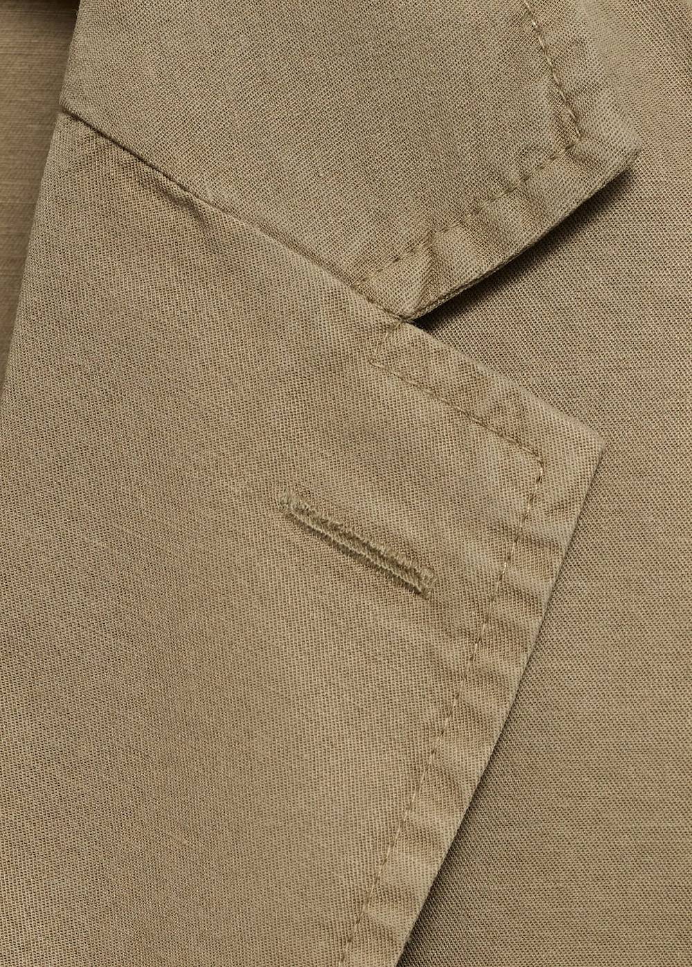 Mango Slim Fit Blazer aus Leinen mit Baumwolle Top Angebot