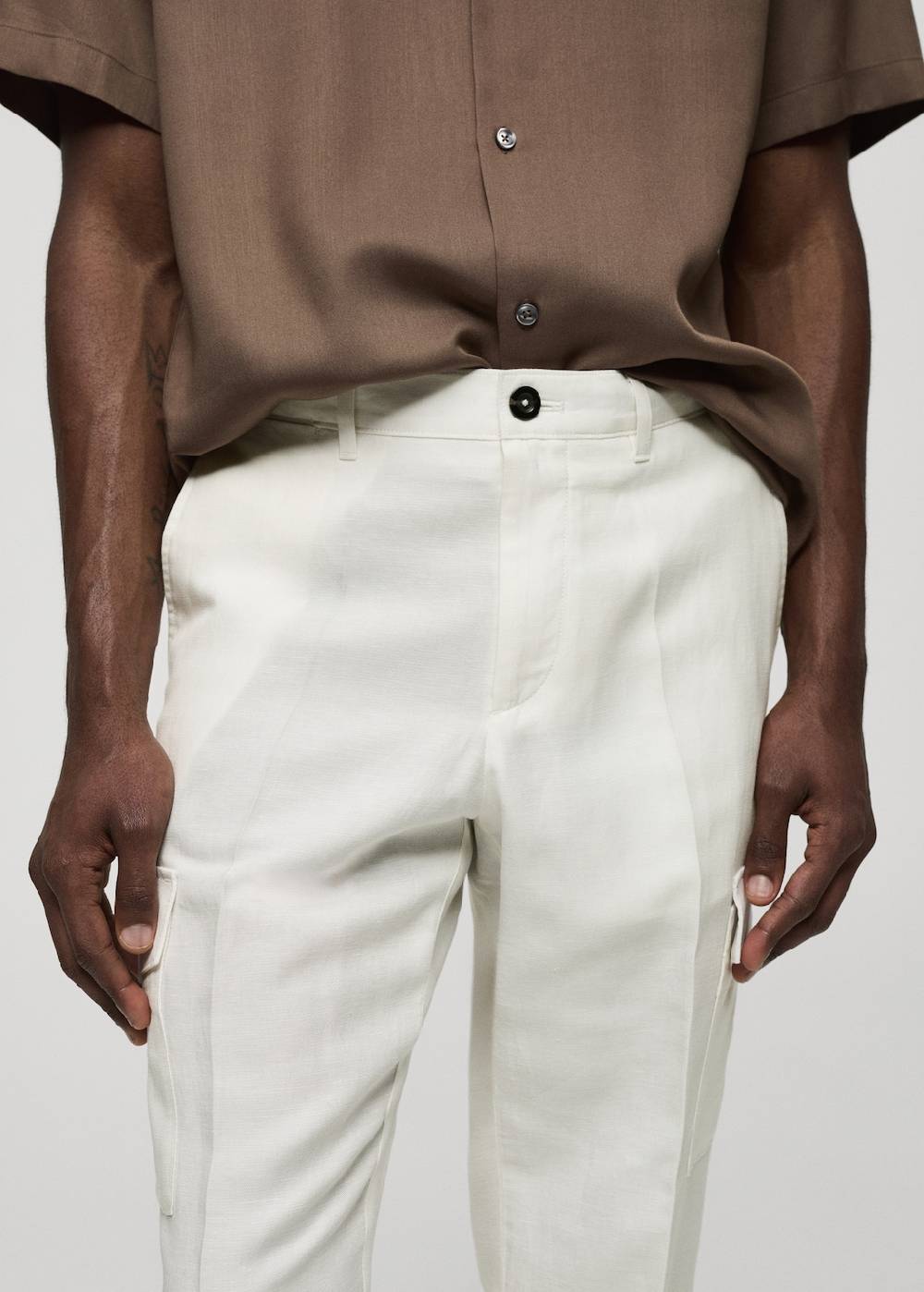 Mango Cargo-Hose aus Leinengemisch Zeitlich begrenztes Angebot