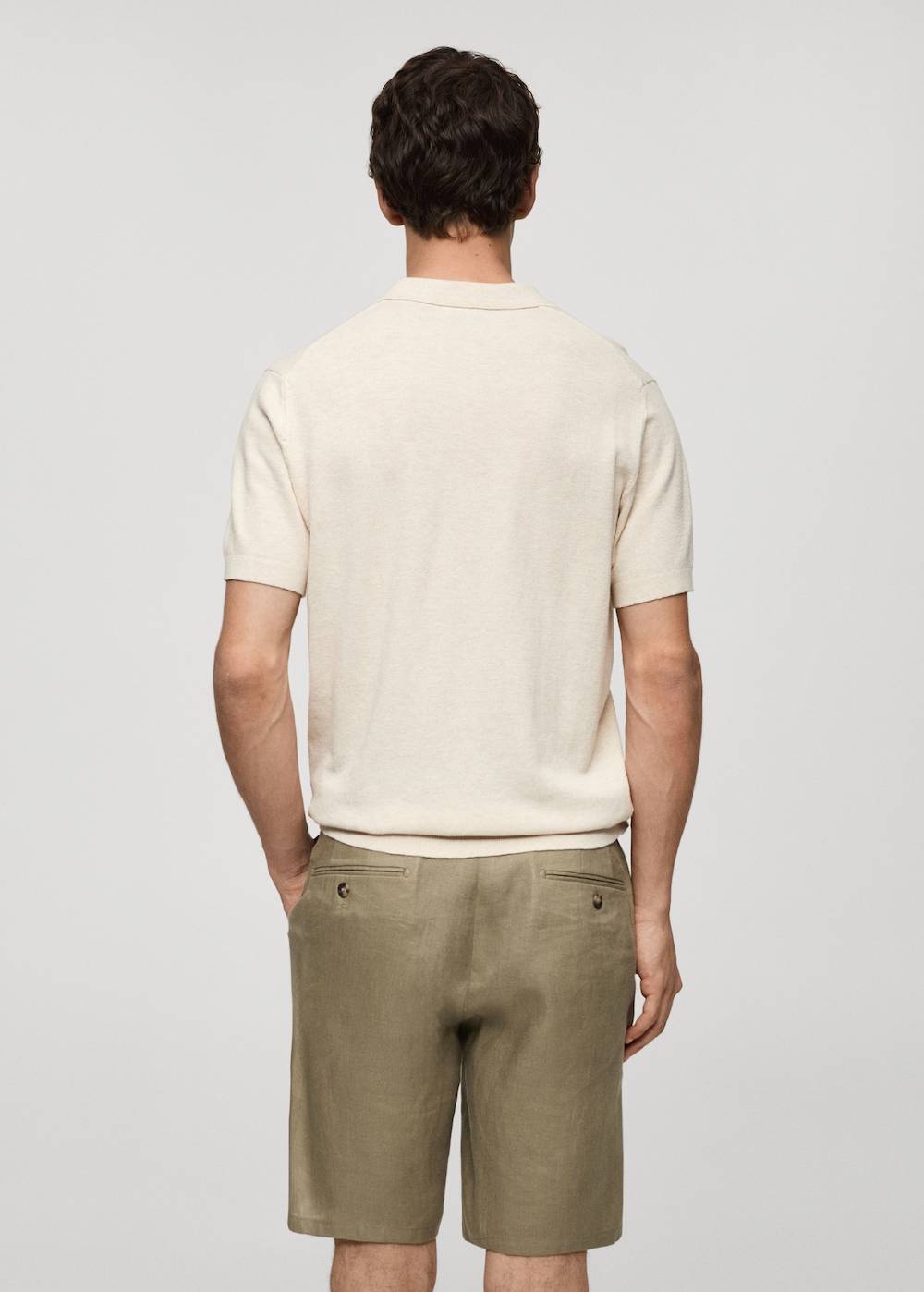 Mango Kurzärmliges Strick-Poloshirt Kauf eins, bekomm eins gratis