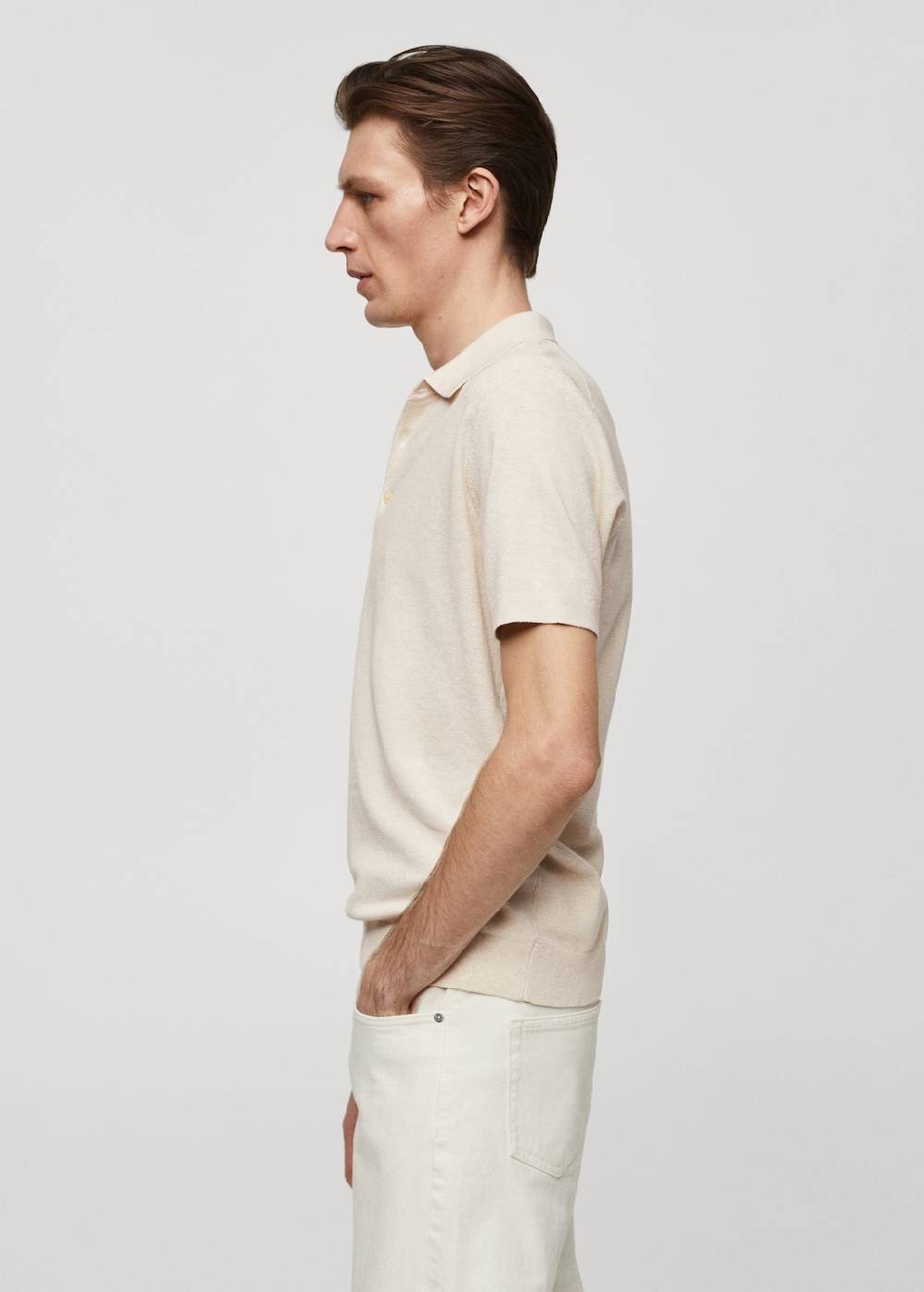 Mango Kurzärmliges Strick-Poloshirt Kauf eins, bekomm eins gratis