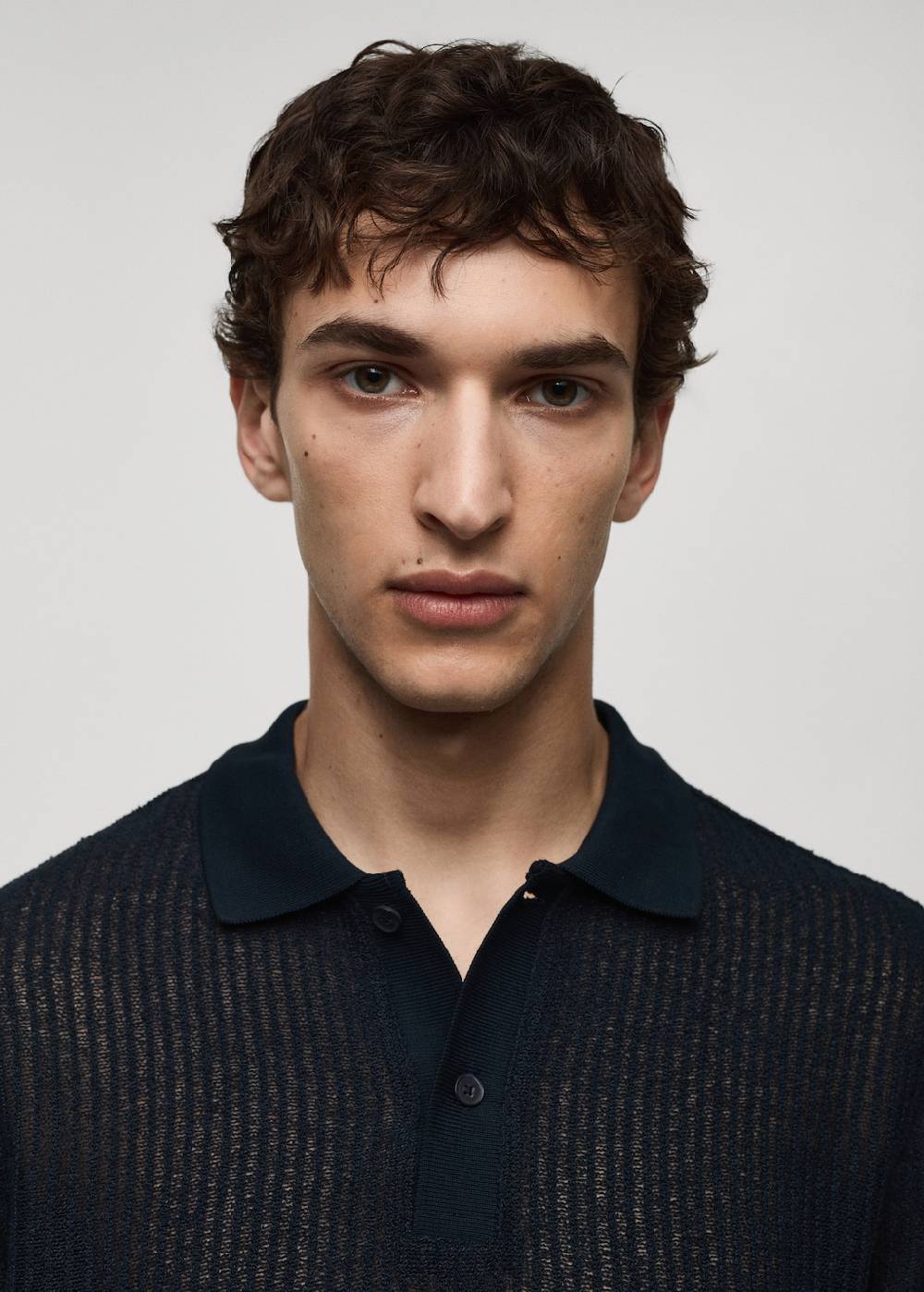 Mango Regular-Fit-Poloshirt mit Lochmuster Sonderangebote