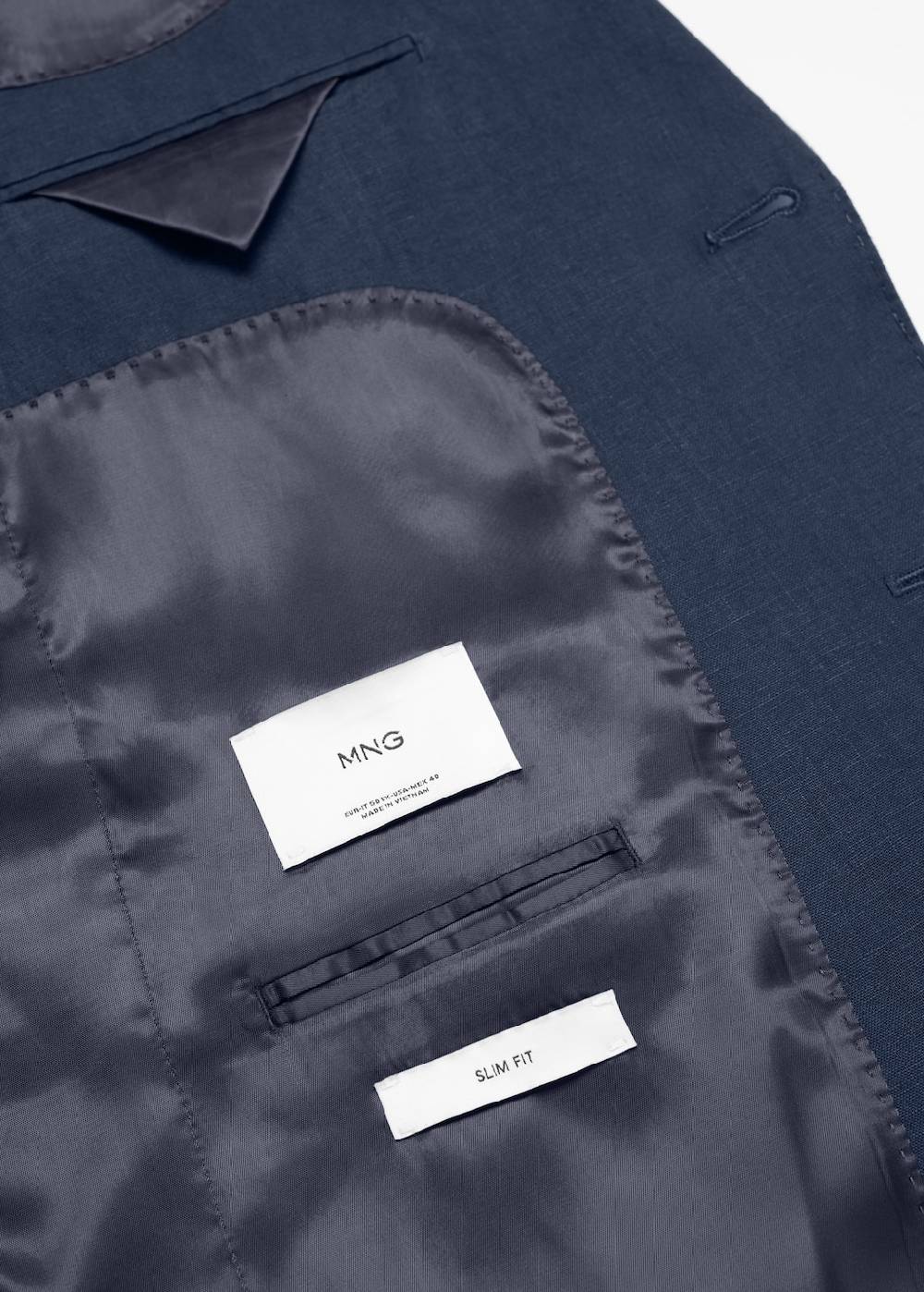 Mango Slim Fit-Anzugjacke aus 100 % Leinen Riesige Ersparnisse