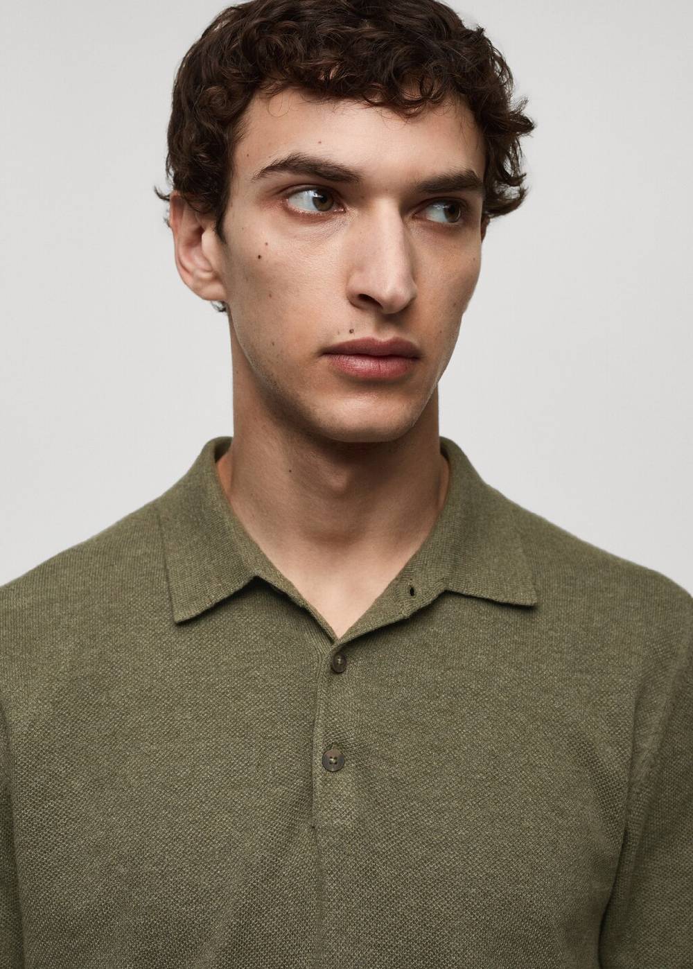 Mango Kurzärmliges Strick-Poloshirt Tiefpreis
