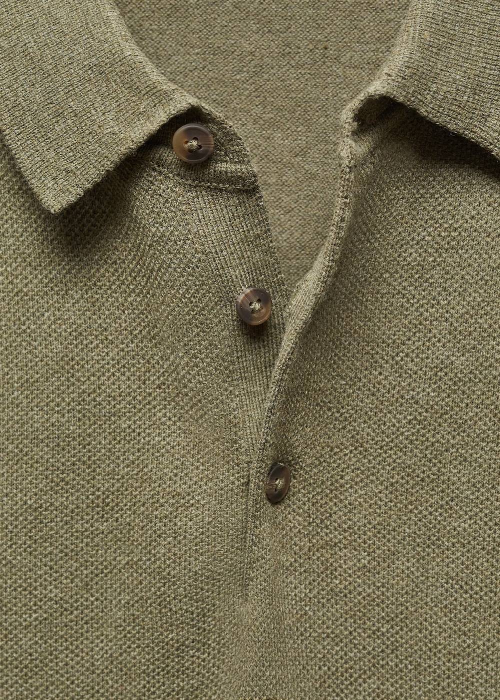 Mango Kurzärmliges Strick-Poloshirt Tiefpreis