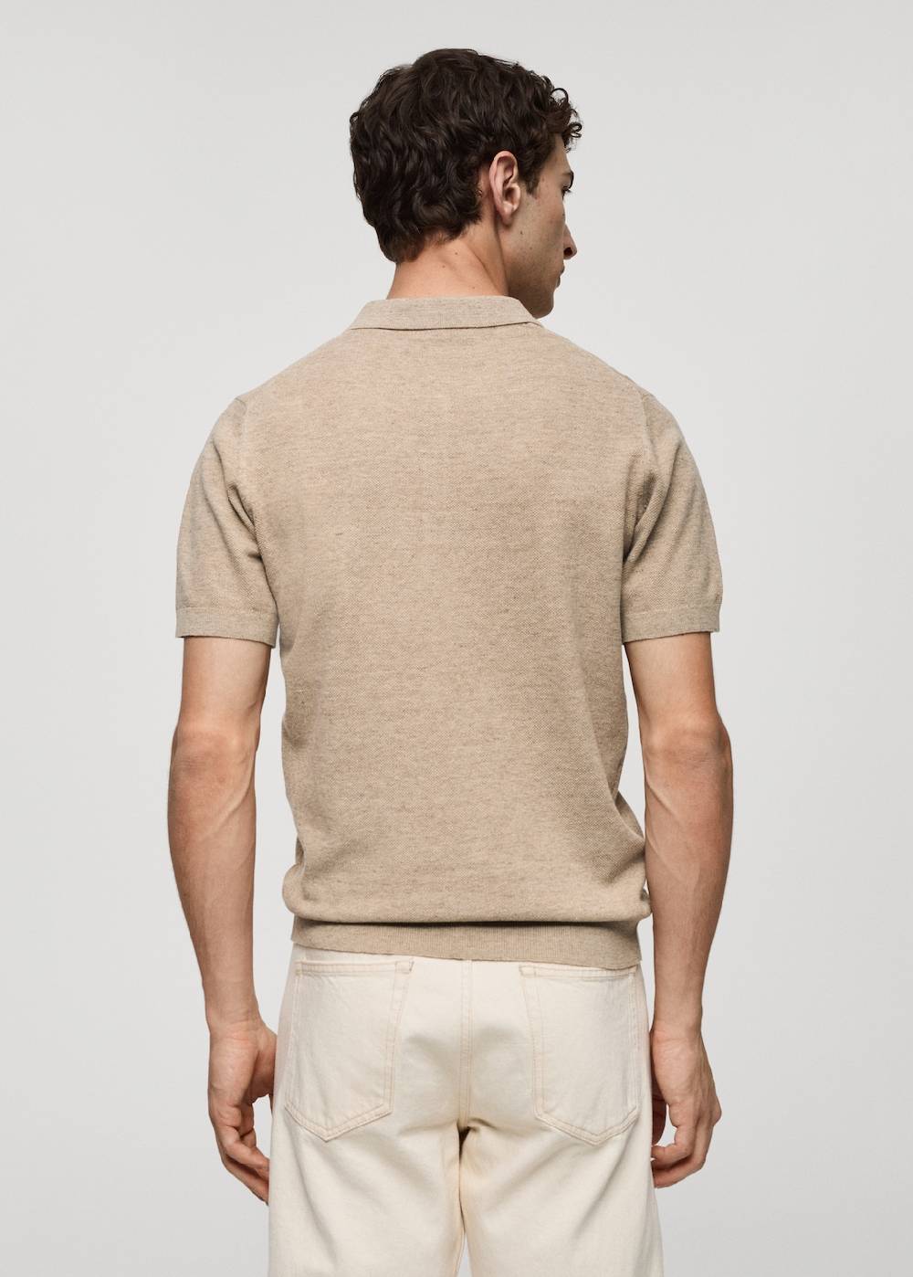 Mango Kurzärmliges Strick-Poloshirt Kostenlose Rückgabe