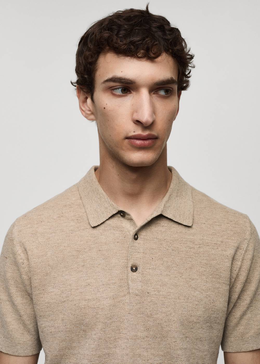 Mango Kurzärmliges Strick-Poloshirt Kostenlose Rückgabe