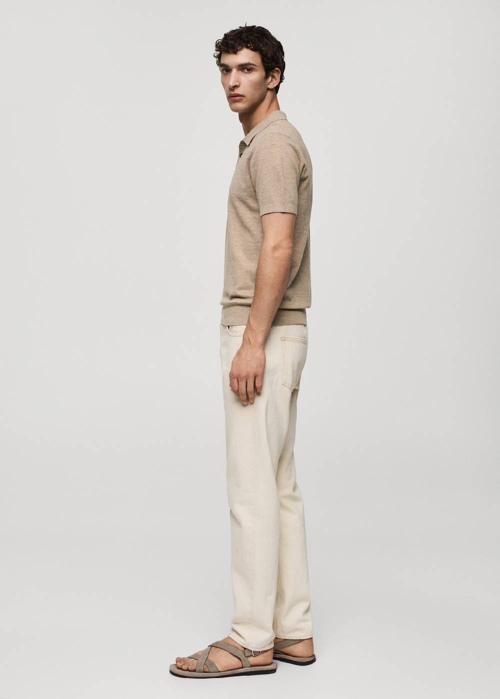 Mango Kurzärmliges Strick-Poloshirt Kostenlose Rückgabe