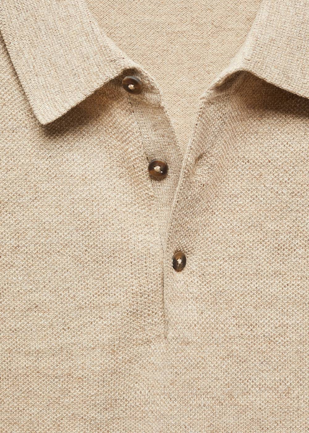 Mango Kurzärmliges Strick-Poloshirt Kostenlose Rückgabe