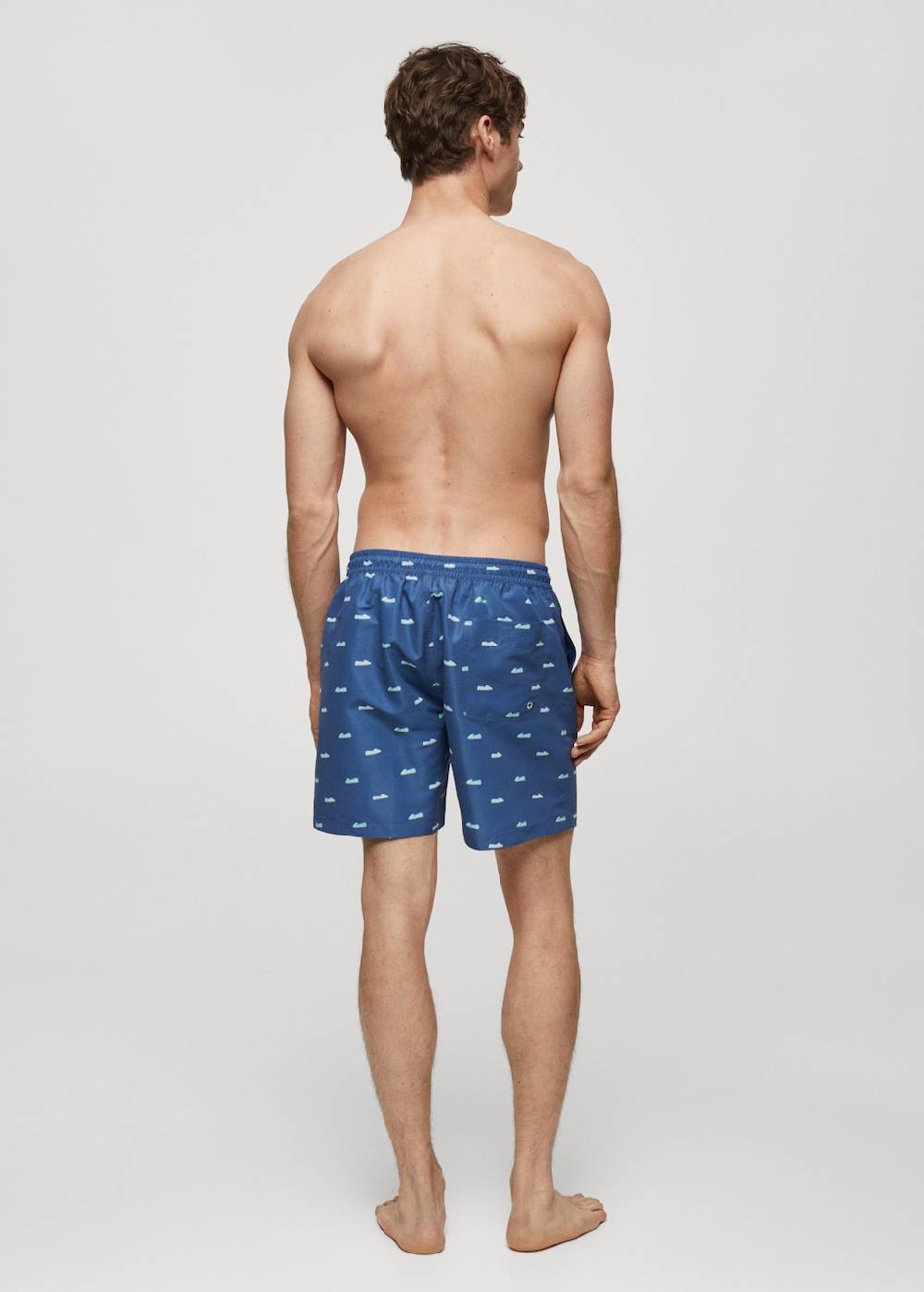 Mango Badeshorts mit Kordelzug und Espadrilles-Motiv Begrenzte Freigabe