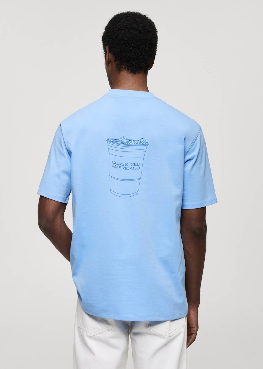 Mango Gemustertes T-Shirt aus 100 % Baumwolle Vierteljährliche Förderung